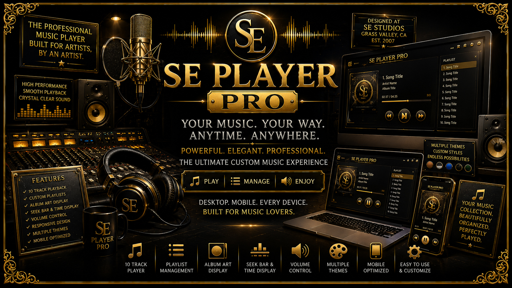 SE Player Pro custom music player